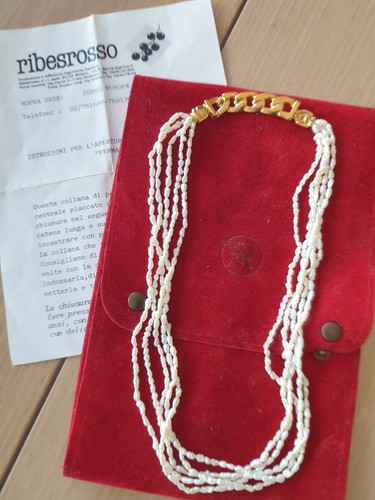 Collana vintage perla fiume - collana,