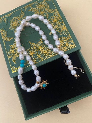 Collana con vere - , perle