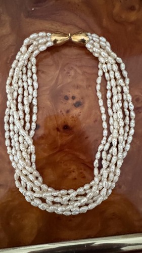Collana perle fiume con - di,