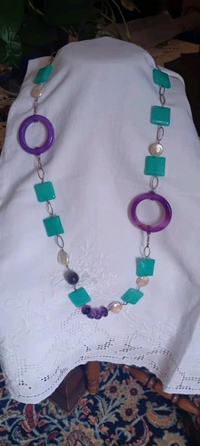 Collana lunga perle di - collana, cm.