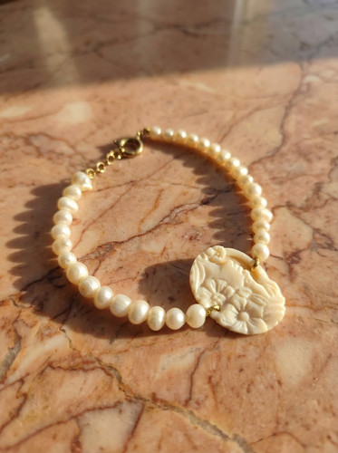Bracciale perle fiume - bracciale, di