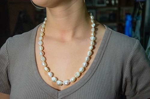 Collana perle fiume - perle, di