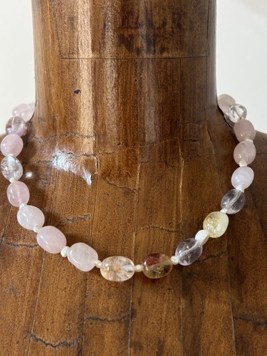 Collana artigianale quarzo - collana,
