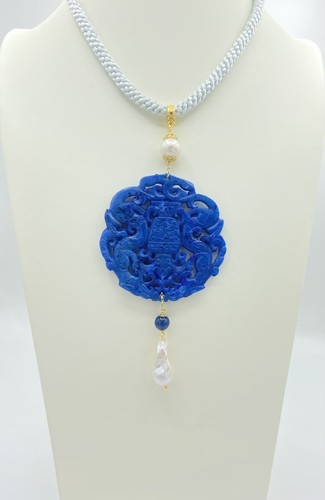 Medaglione giada blu - giada,