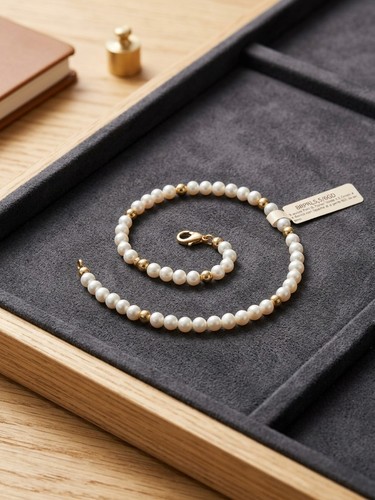 Bracciale perle fiume tonde - perle,