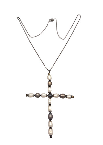 Bellissima croce perle - perle, di